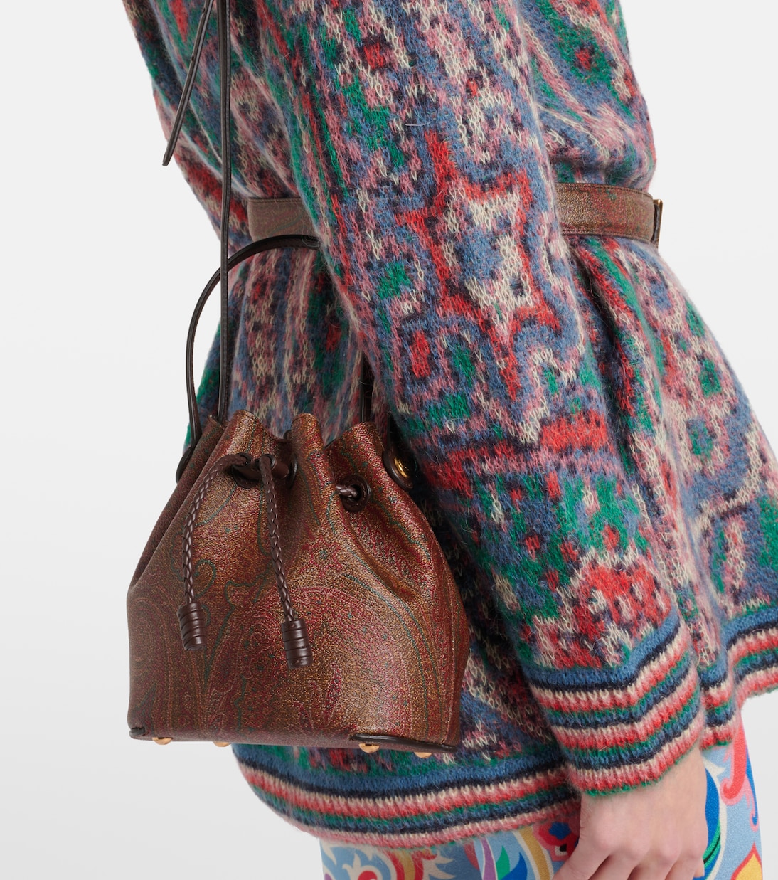 Secchiello Mini in canvas e jacquard | Etro