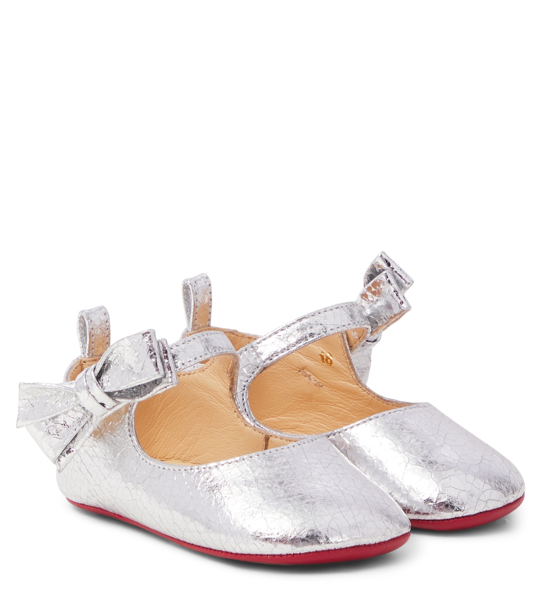 Bébé – Ballerines Lou Babe en cuir métallisé | Christian Louboutin Kids