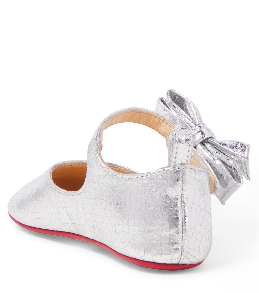 Bébé – Ballerines Lou Babe en cuir métallisé | Christian Louboutin Kids