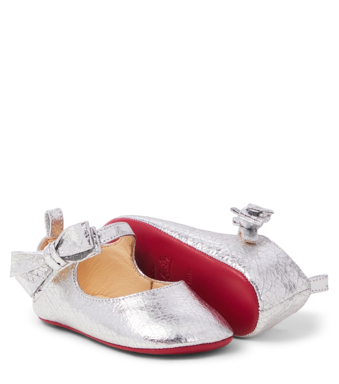 Bébé – Ballerines Lou Babe en cuir métallisé | Christian Louboutin Kids