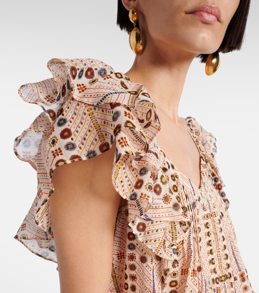 Blusa Madrana in cotone con volant | Marant Etoile
