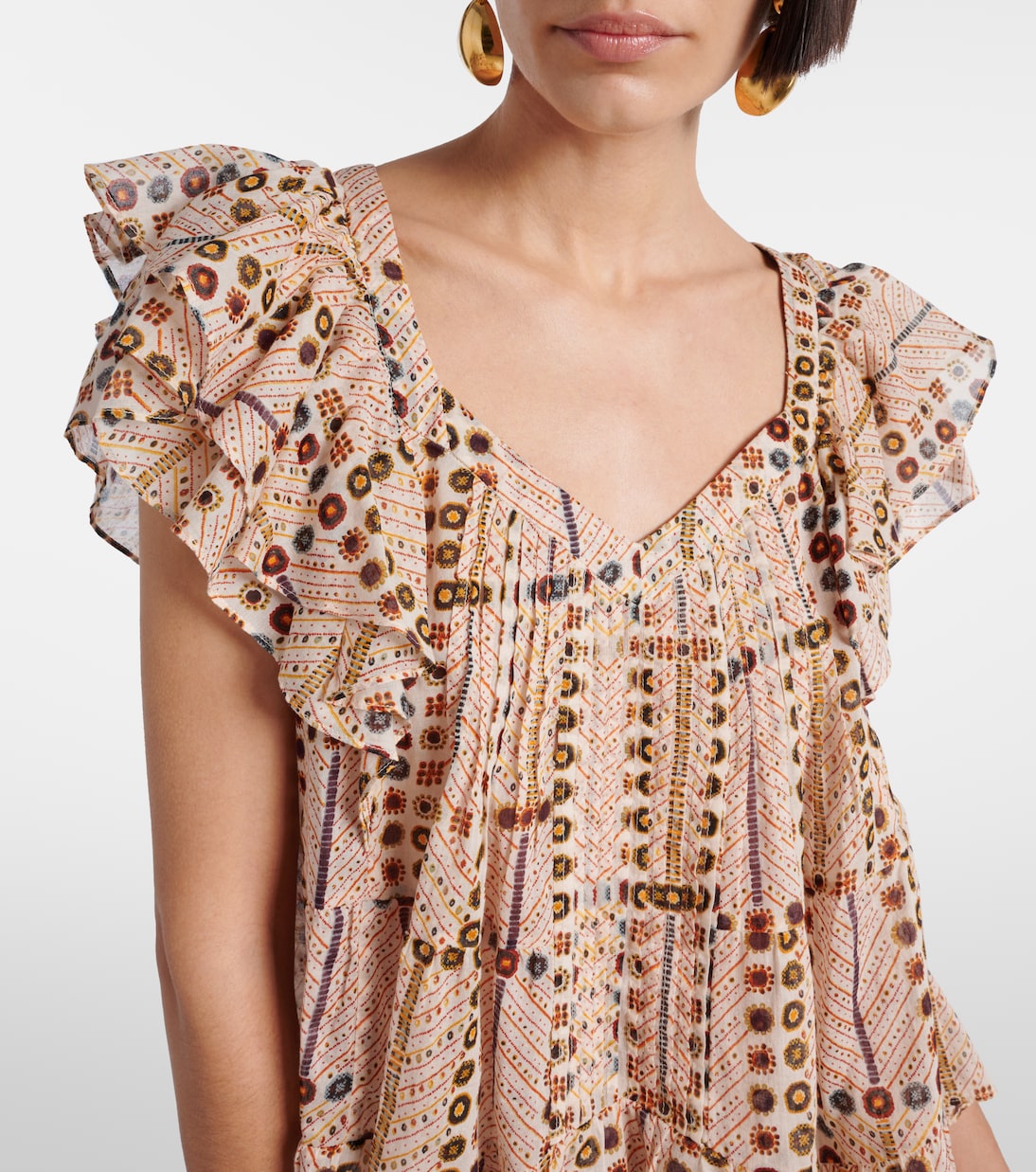 Blusa Madrana in cotone con volant | Marant Etoile