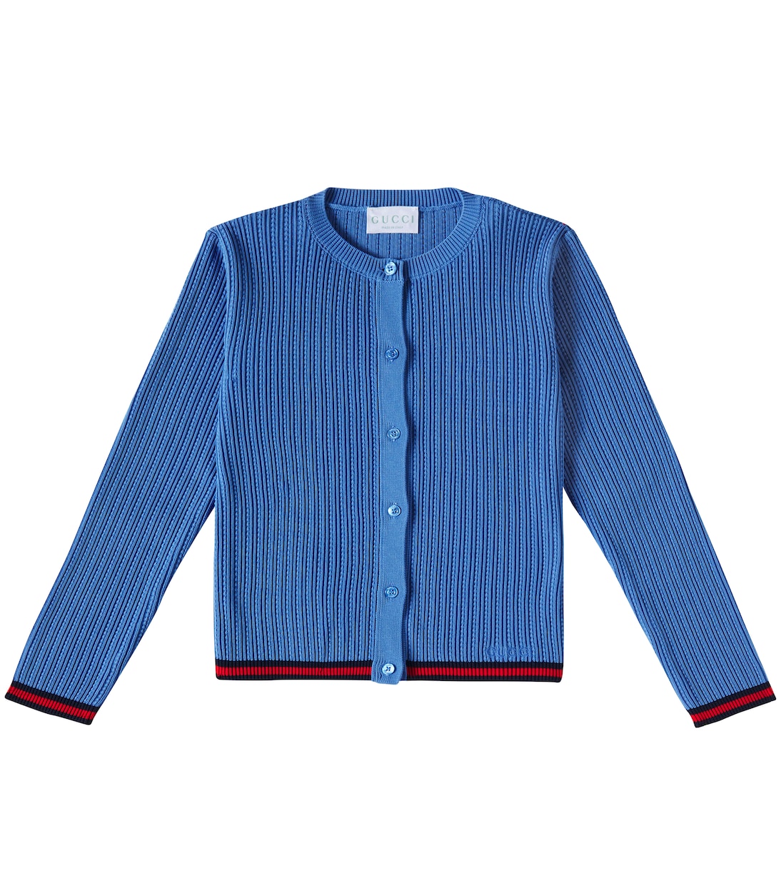Web Stripe knitted cardigan | Gucci Kids