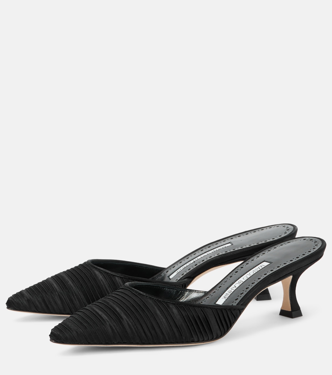Mules Carolyne 50 in raso | Manolo Blahnik