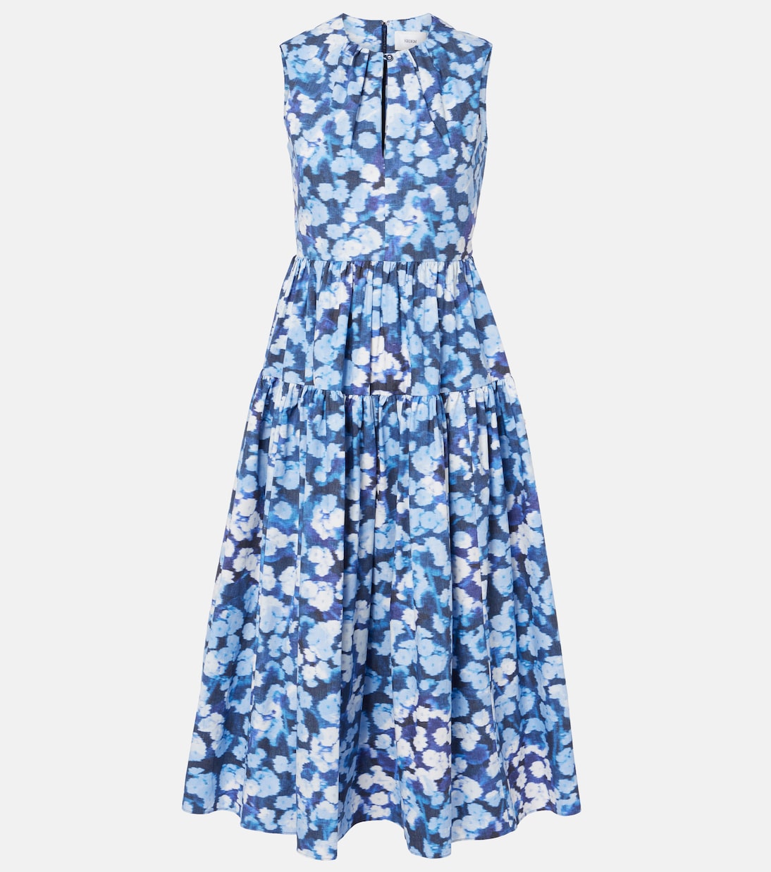 Abito midi in cotone con stampa floreale | Erdem