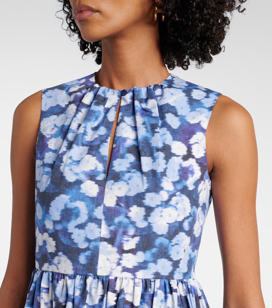 Abito midi in cotone con stampa floreale | Erdem