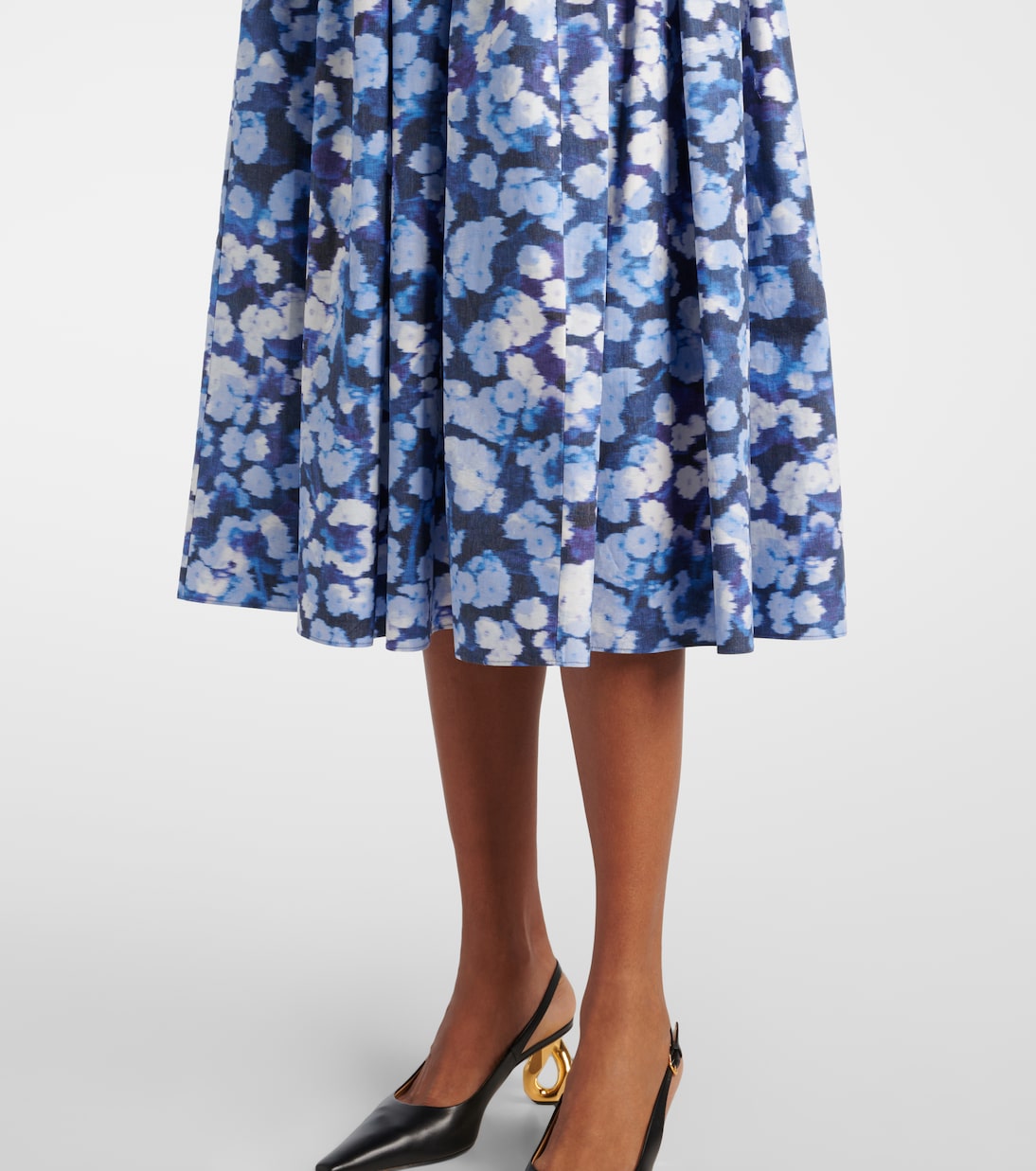 Abito midi in cotone con stampa floreale | Erdem