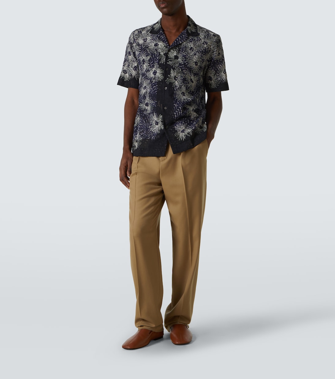 Camicia bowling in cotone con ricamo | Dries Van Noten