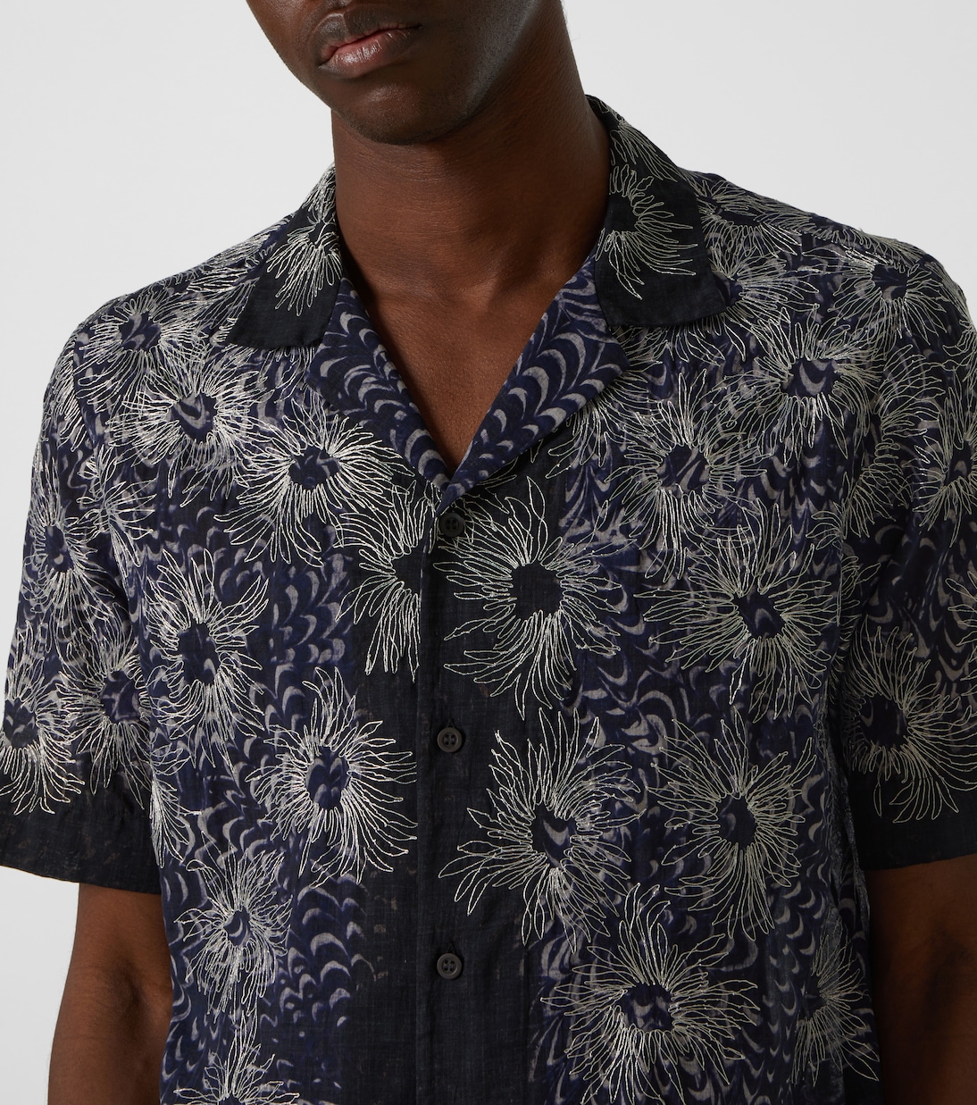 Camicia bowling in cotone con ricamo | Dries Van Noten