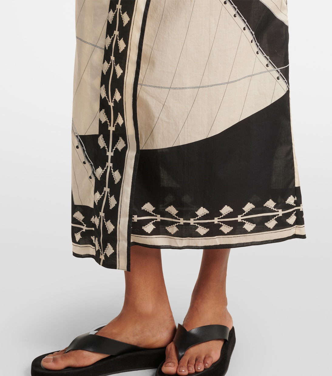 Printed strapless midi dress | Johanna Ortiz