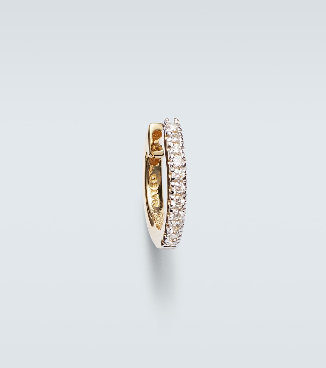 Boucle d'oreille unique en or 14 ct et diamants | Mateo