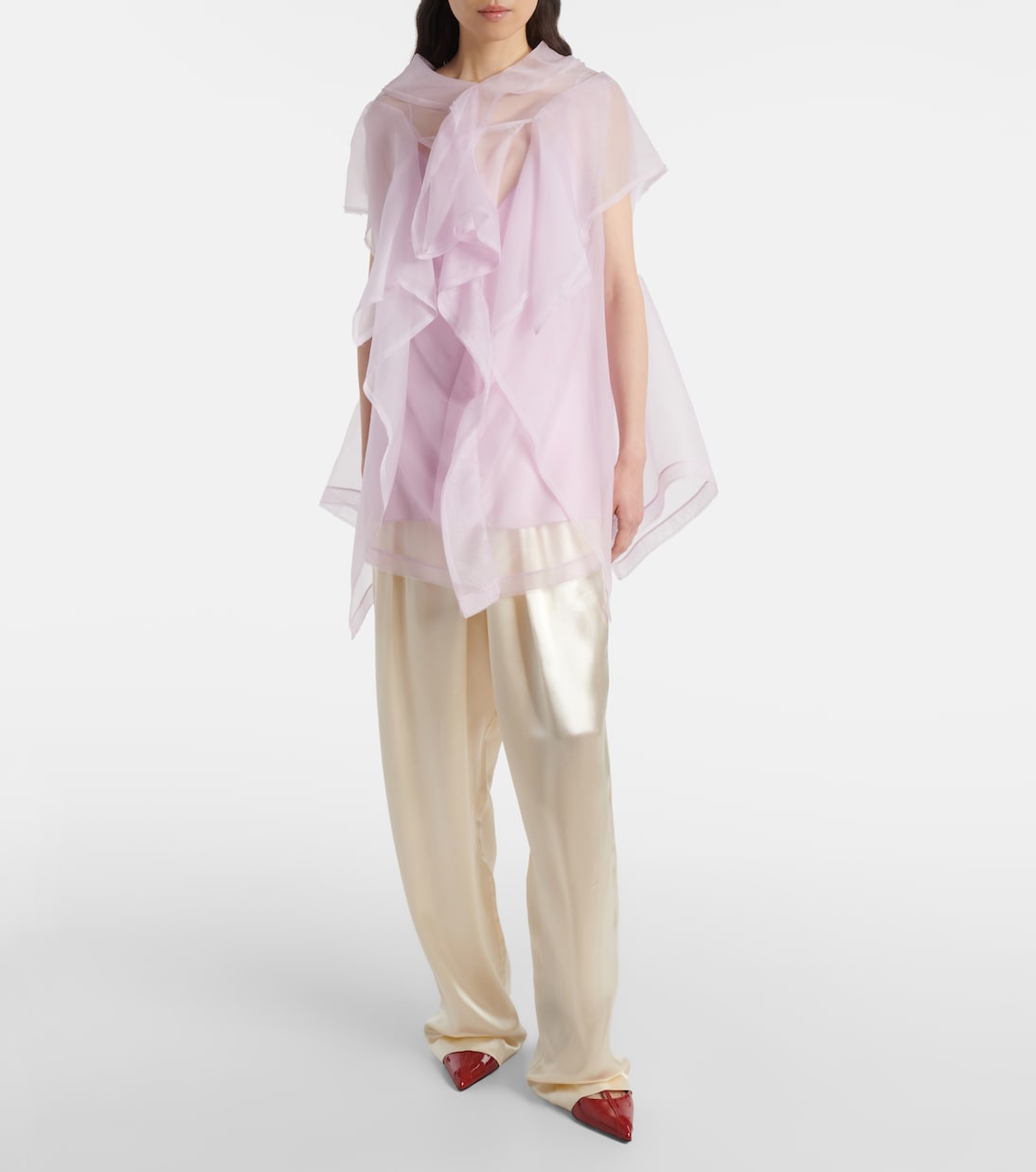 Top Santana in organza di seta | Khaite