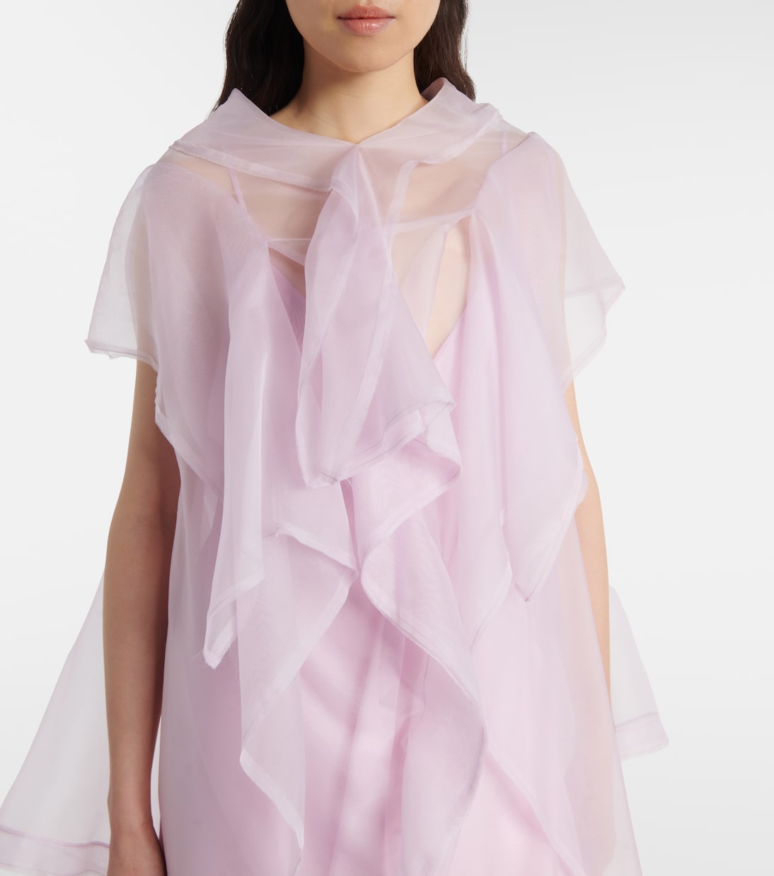Top Santana in organza di seta | Khaite