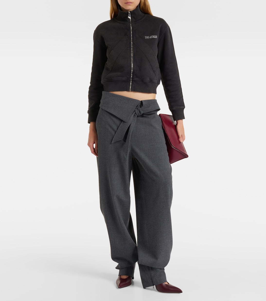 Cropped-Trainingsjacke aus Baumwolle | The Attico