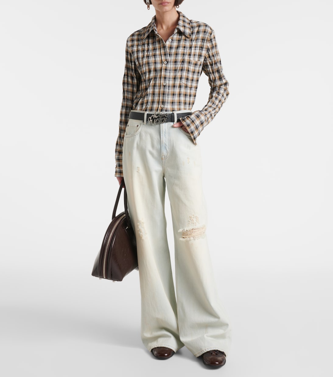 Camicia a quadri con logo | Acne Studios