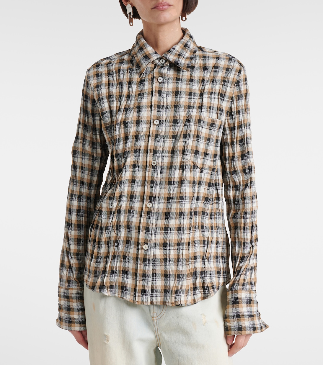 Camicia a quadri con logo | Acne Studios