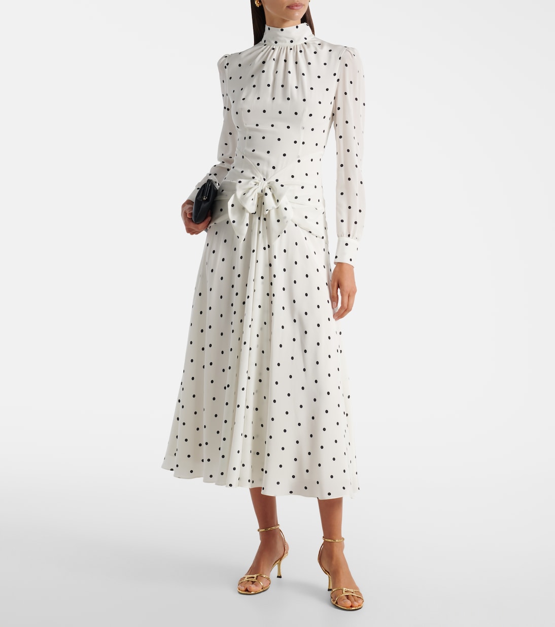 Polka-dot silk midi dress | Alessandra Rich