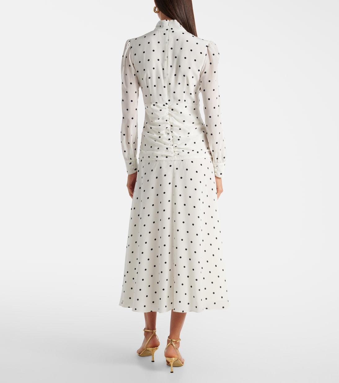 Polka-dot silk midi dress | Alessandra Rich