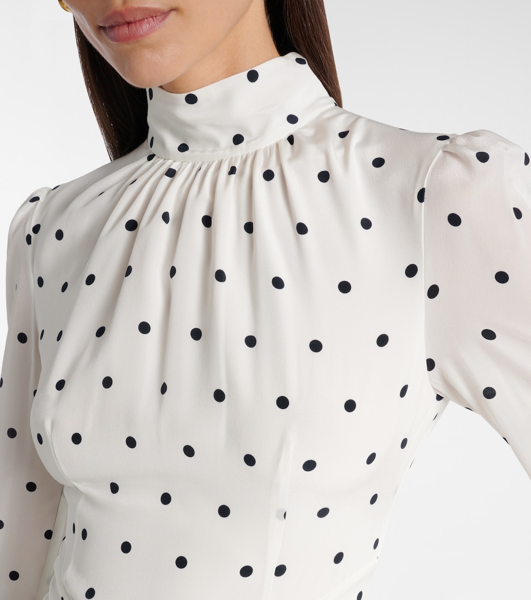 Polka-dot silk midi dress | Alessandra Rich