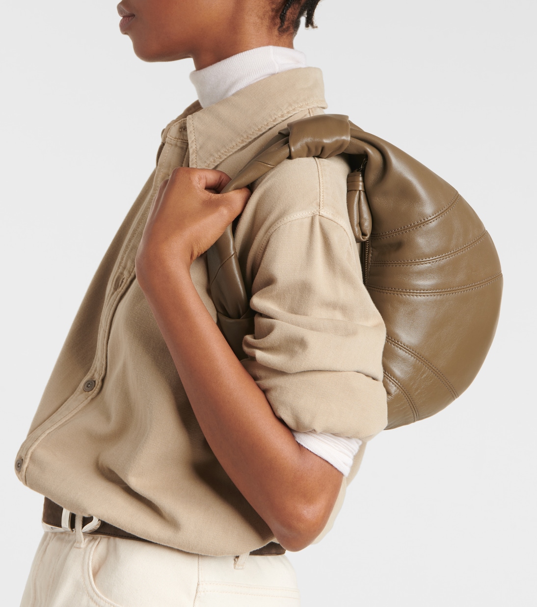 Fortune Croissant Mini leather shoulder bag | Lemaire
