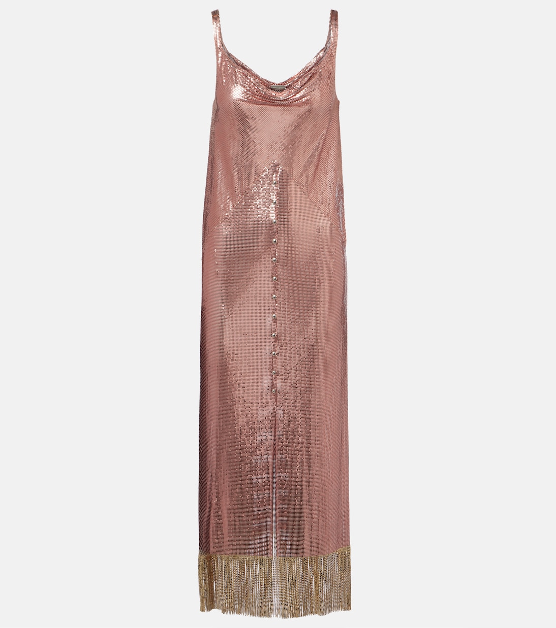 Robe midi métallisée | Rabanne