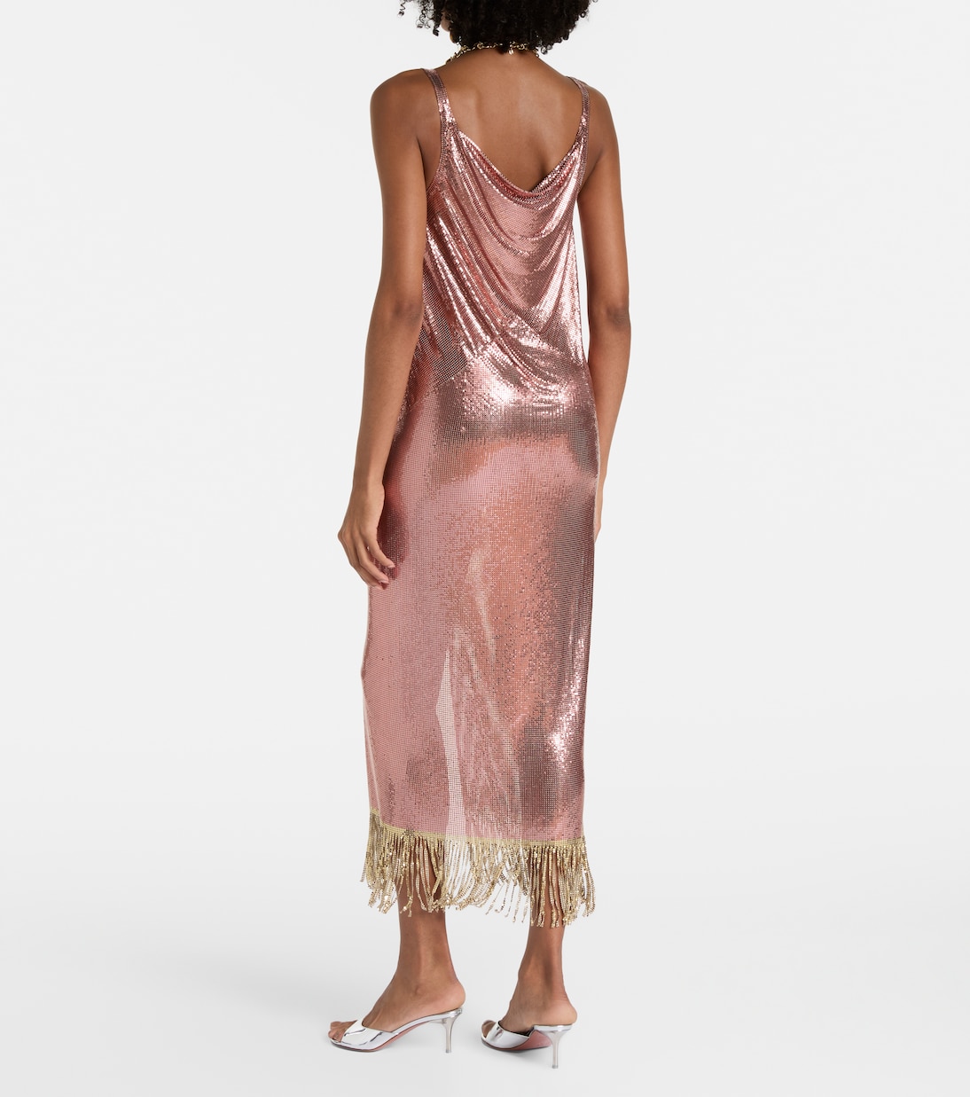 Robe midi métallisée | Rabanne