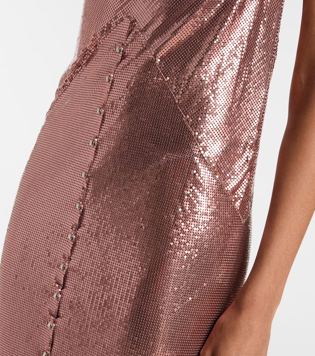 Robe midi métallisée | Rabanne