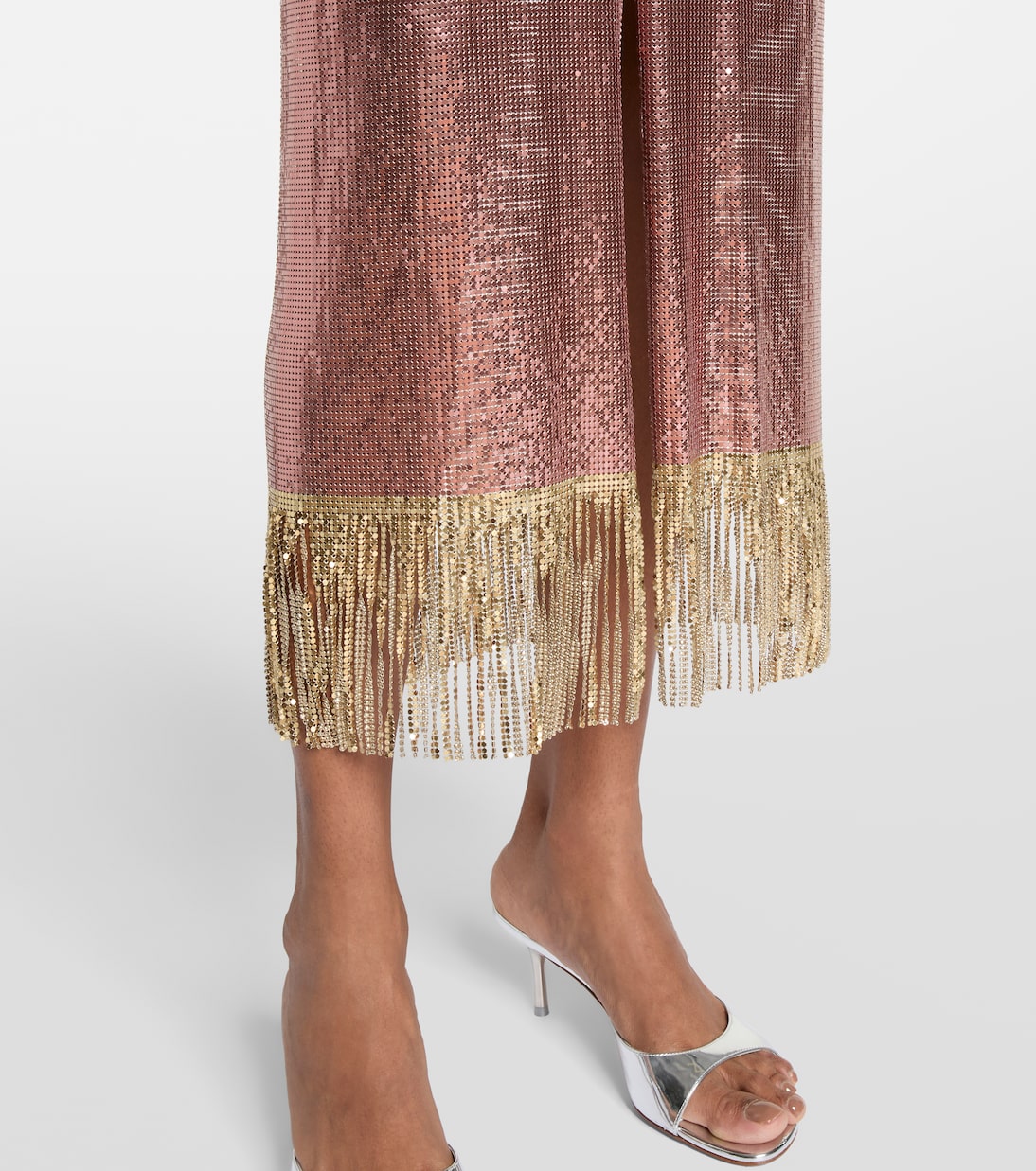 Robe midi métallisée | Rabanne