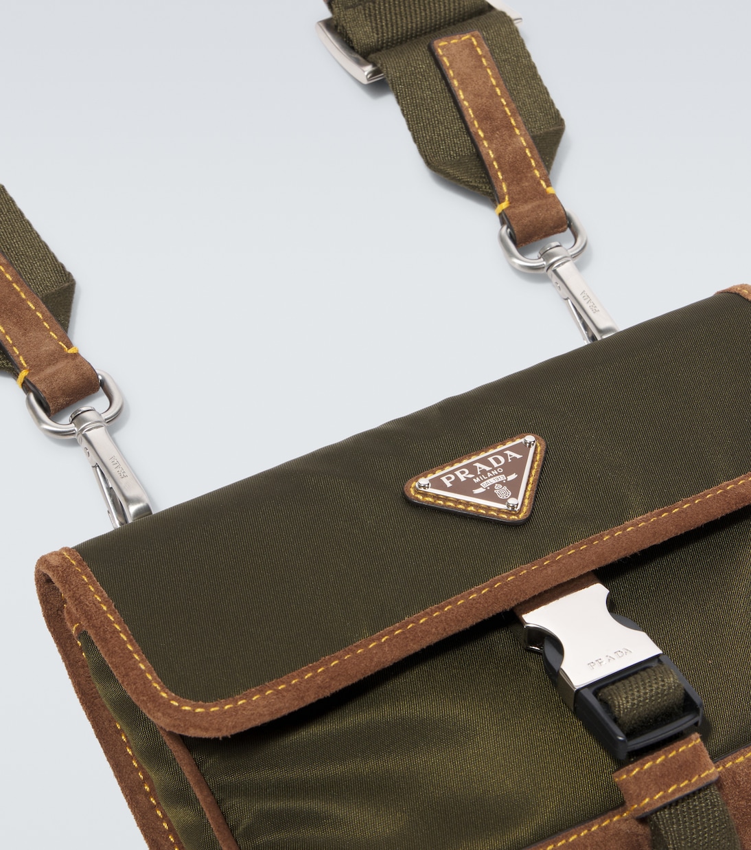 Pochette pour iPhone en Re-Nylon et daim | Prada