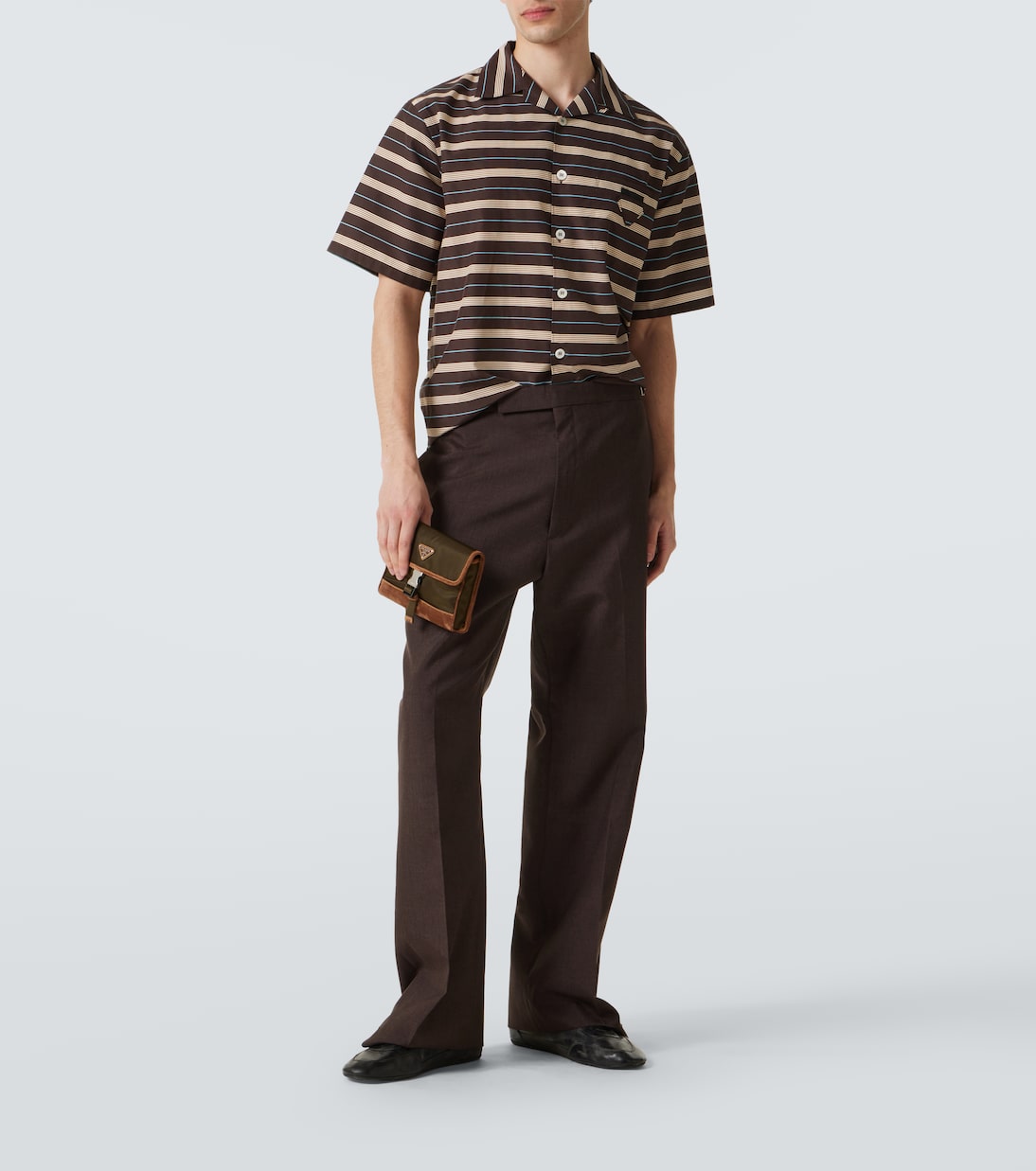 Pochette pour iPhone en Re-Nylon et daim | Prada