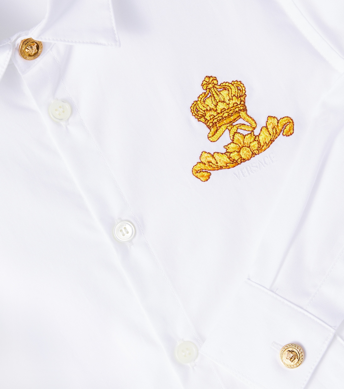 Camicia Oxford in cotone con logo | Versace Kids