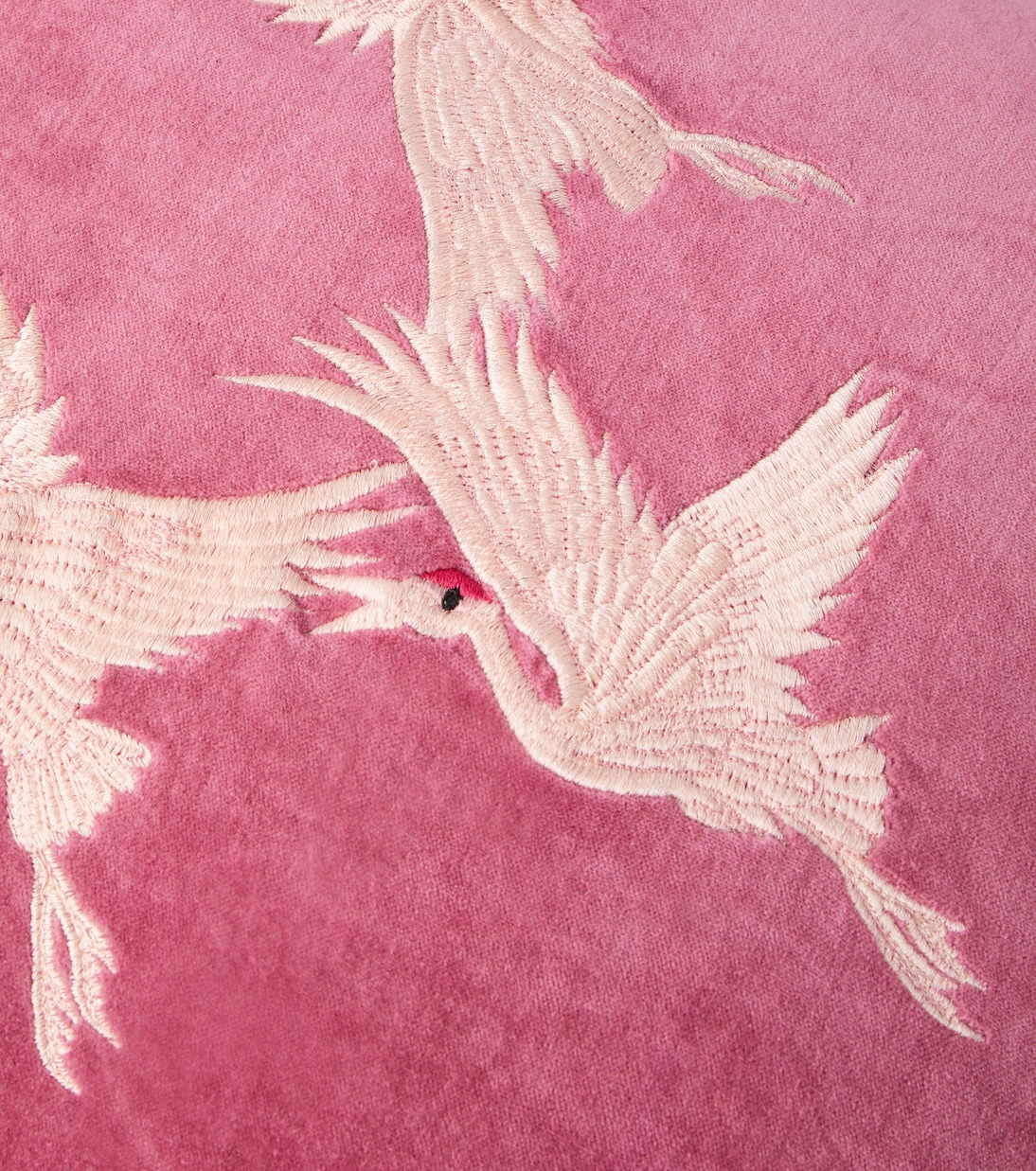 Coussin brodé en velours de soie et coton | Les-Ottomans