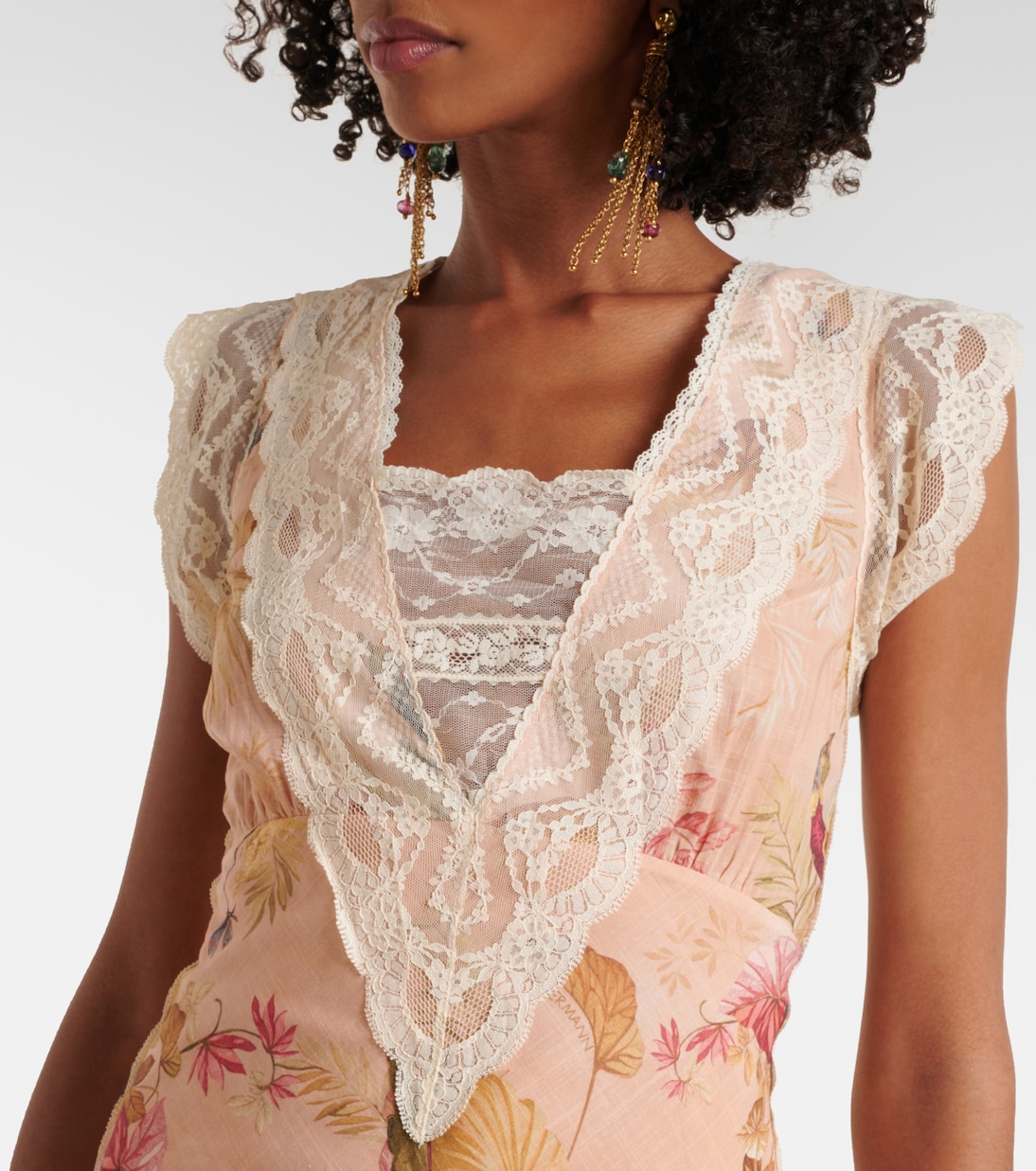 Robe midi Ascension en coton à fleurs  | Zimmermann