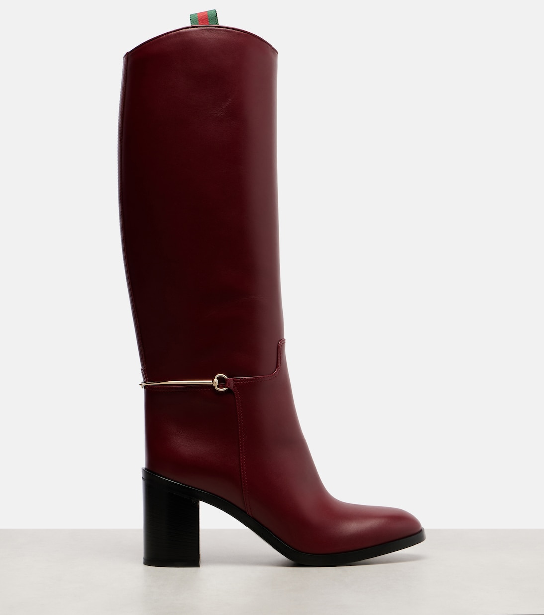 Botas altas de piel con Horsebit | Gucci