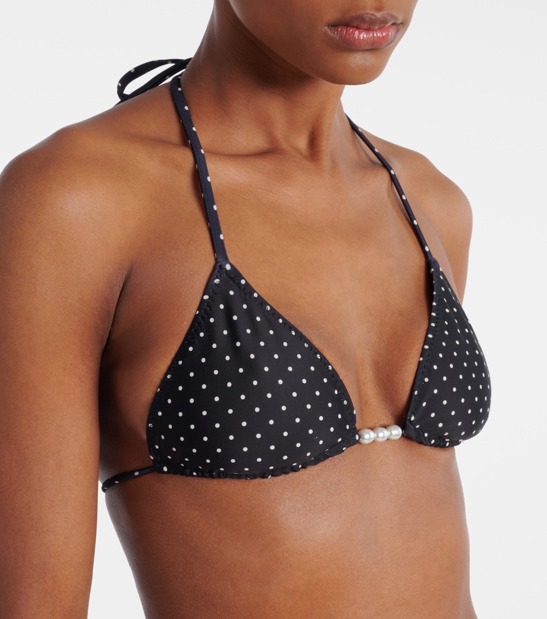 Top de bikini de lunares con adornos | Same
