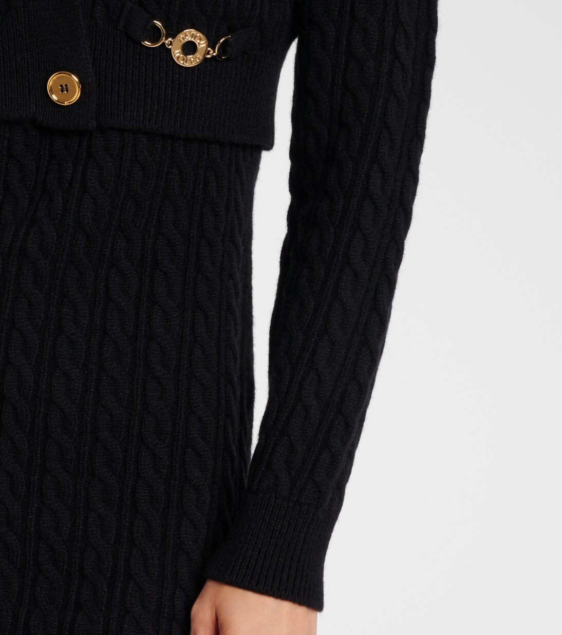 Cable-knit wool and cashmere cardigan | Patou