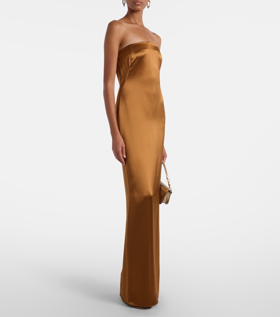 Robe longue en satin | Galvan