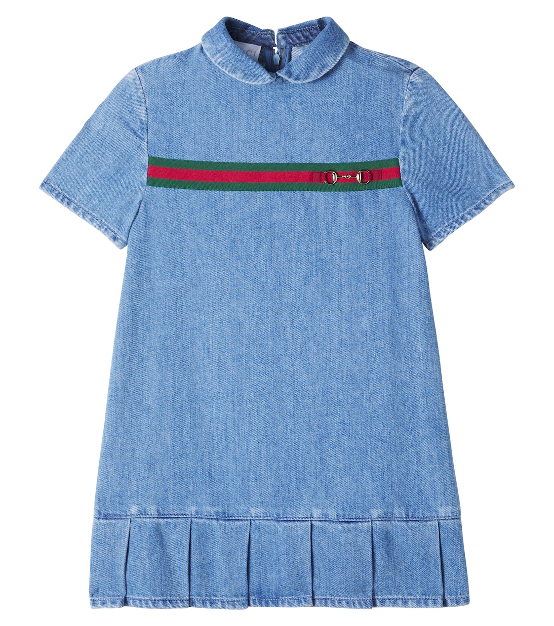 Jeanskleid Horsebit Web Stripe | Gucci Kids