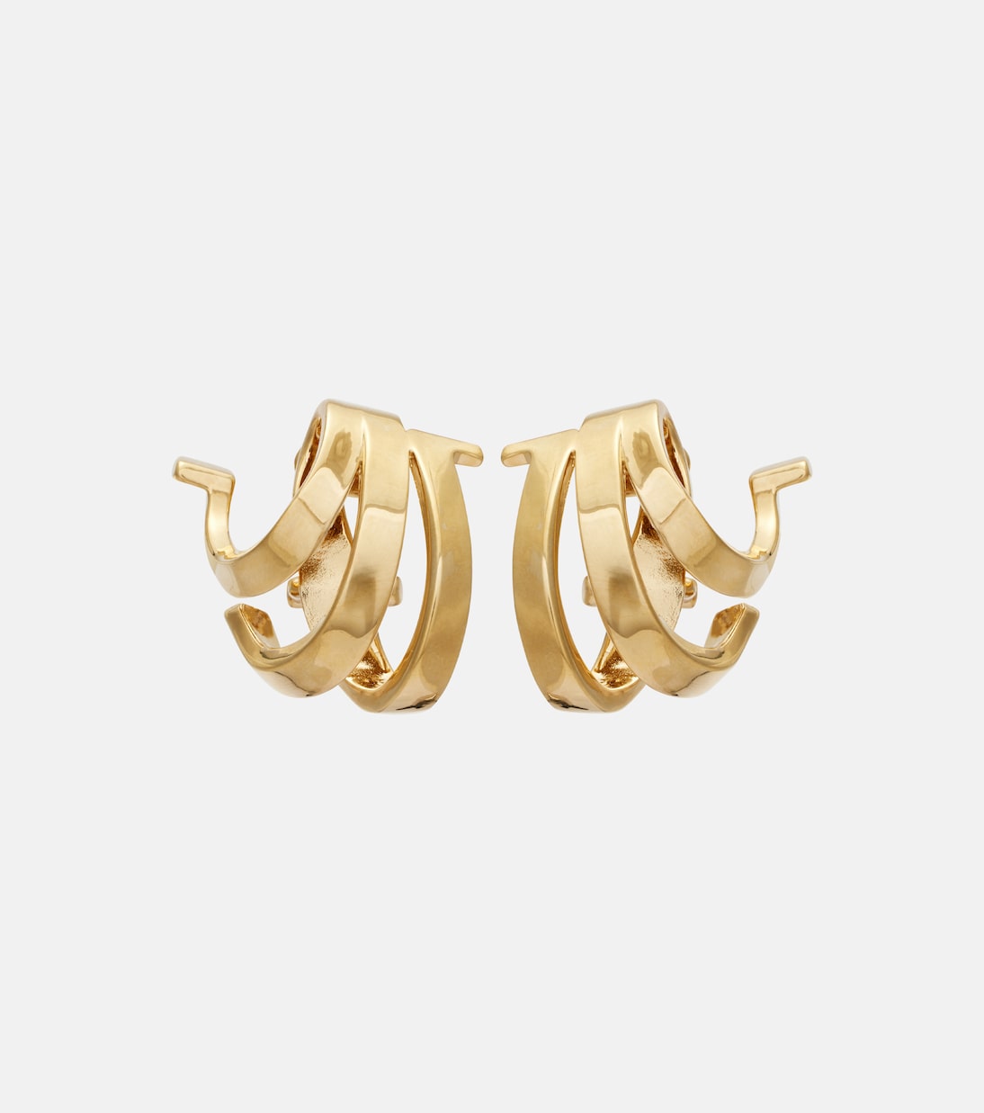 Triple Gancini clip-on earrings | Ferragamo