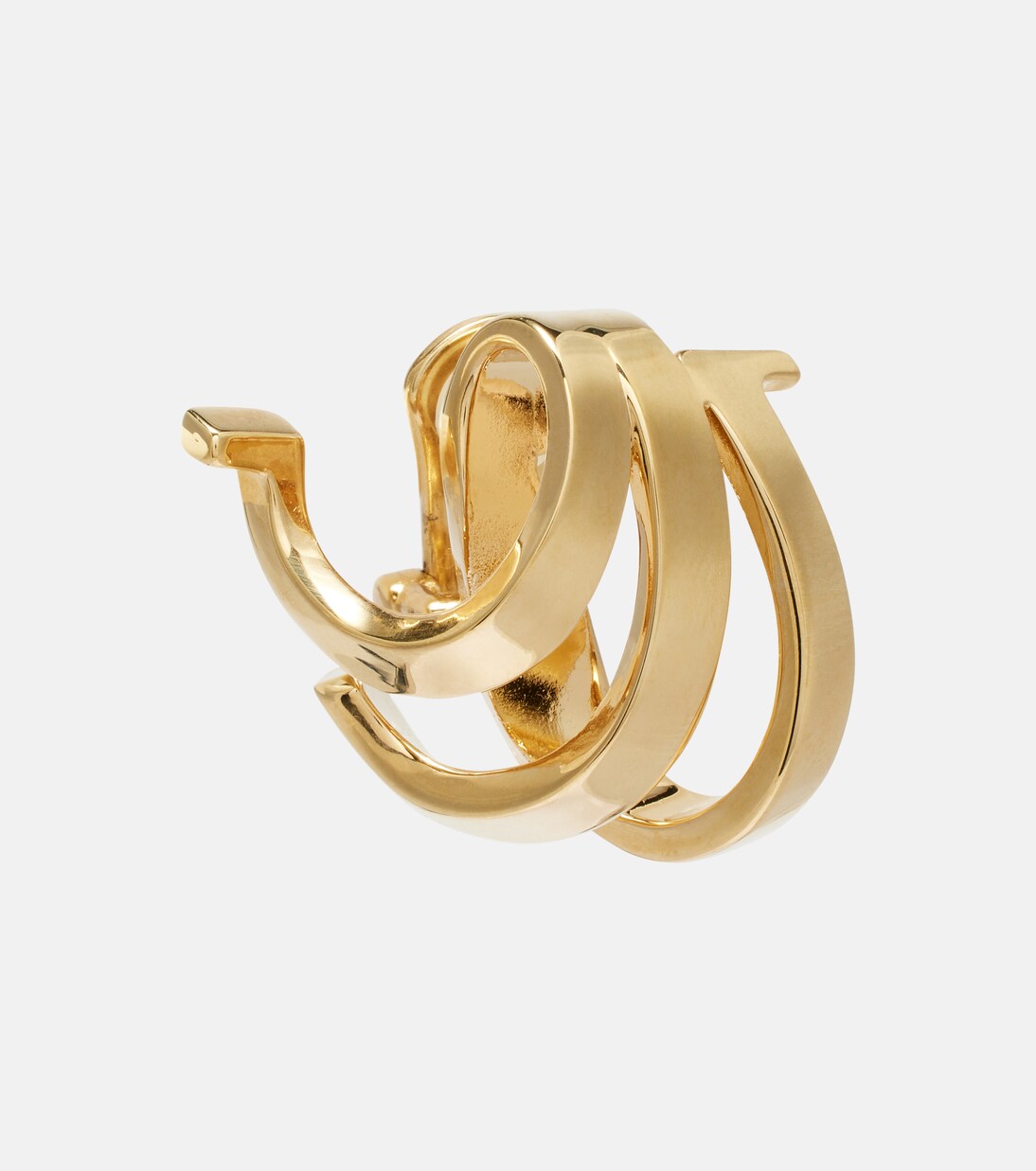 Triple Gancini clip-on earrings | Ferragamo