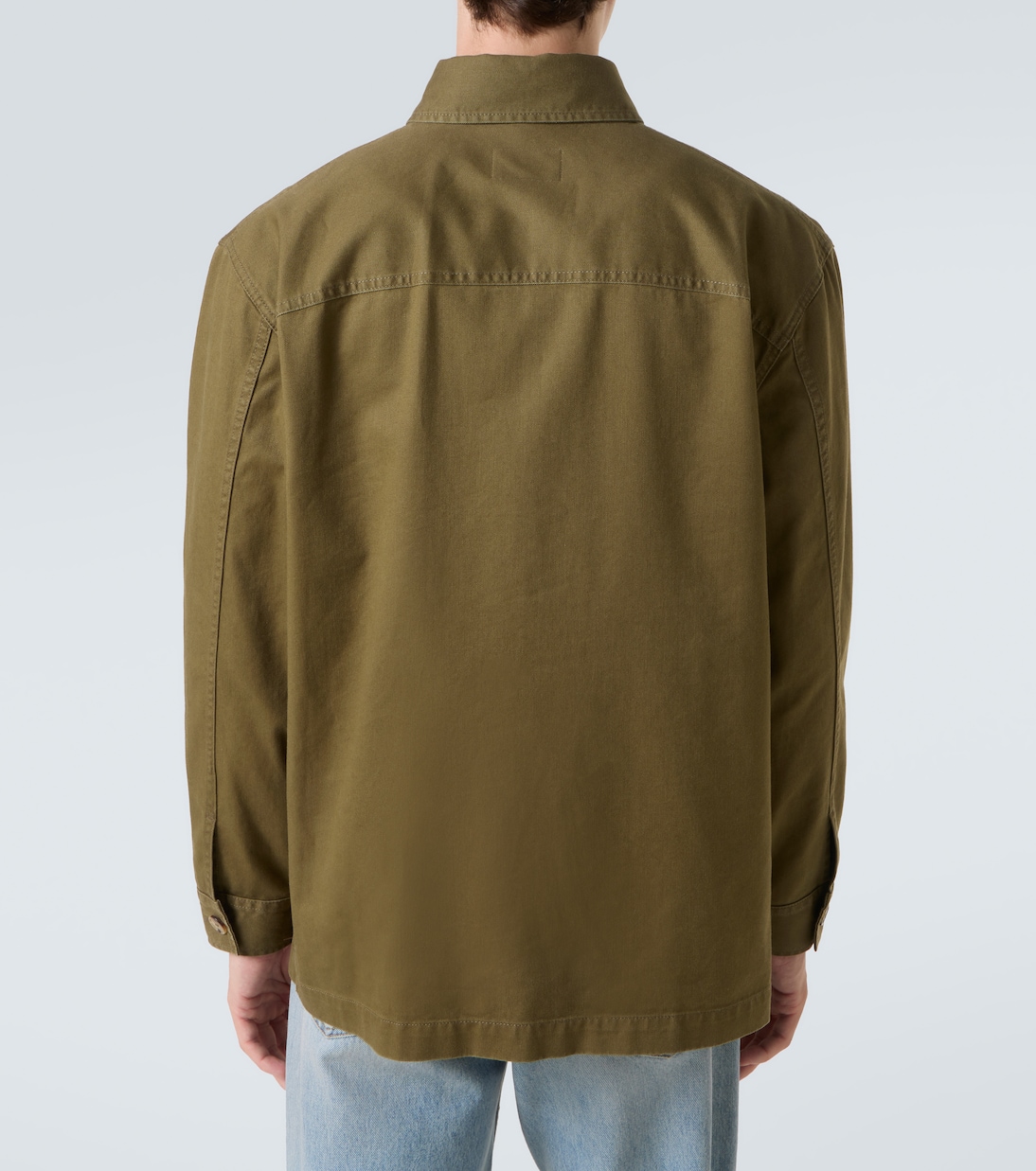 Sobrecamisa Cassandre de algodón y lino | Saint Laurent
