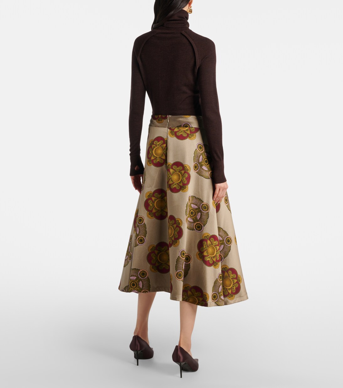 Milano printed jacquard midi skirt | La DoubleJ