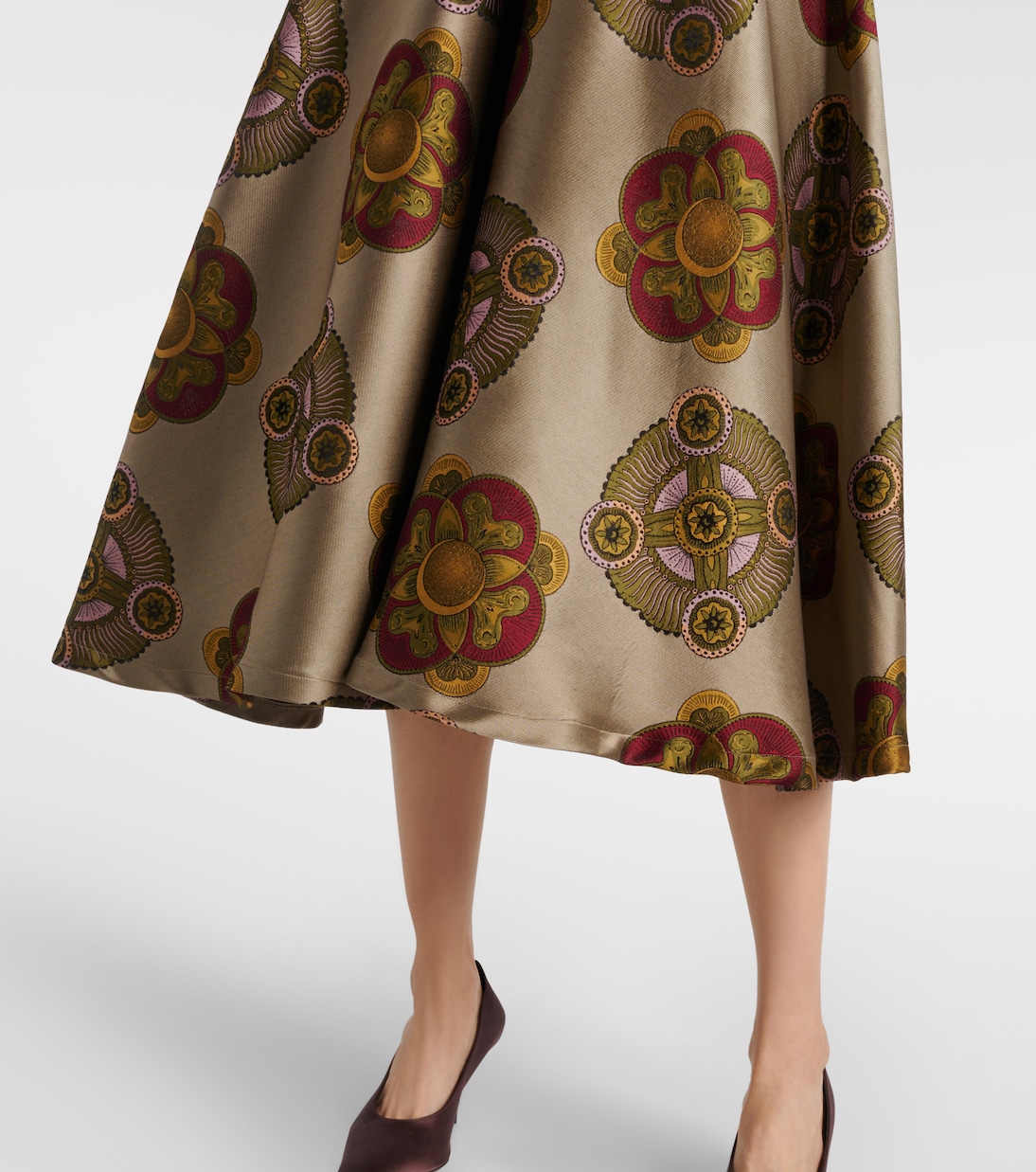 Milano printed jacquard midi skirt | La DoubleJ