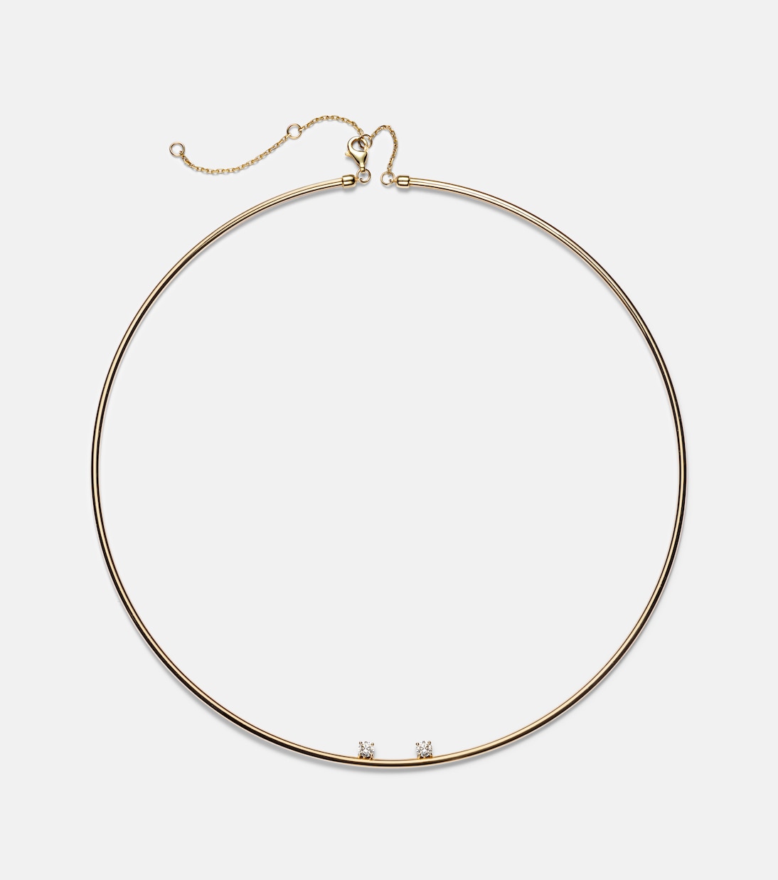 9kt gold choker with diamonds | Yvonne Léon