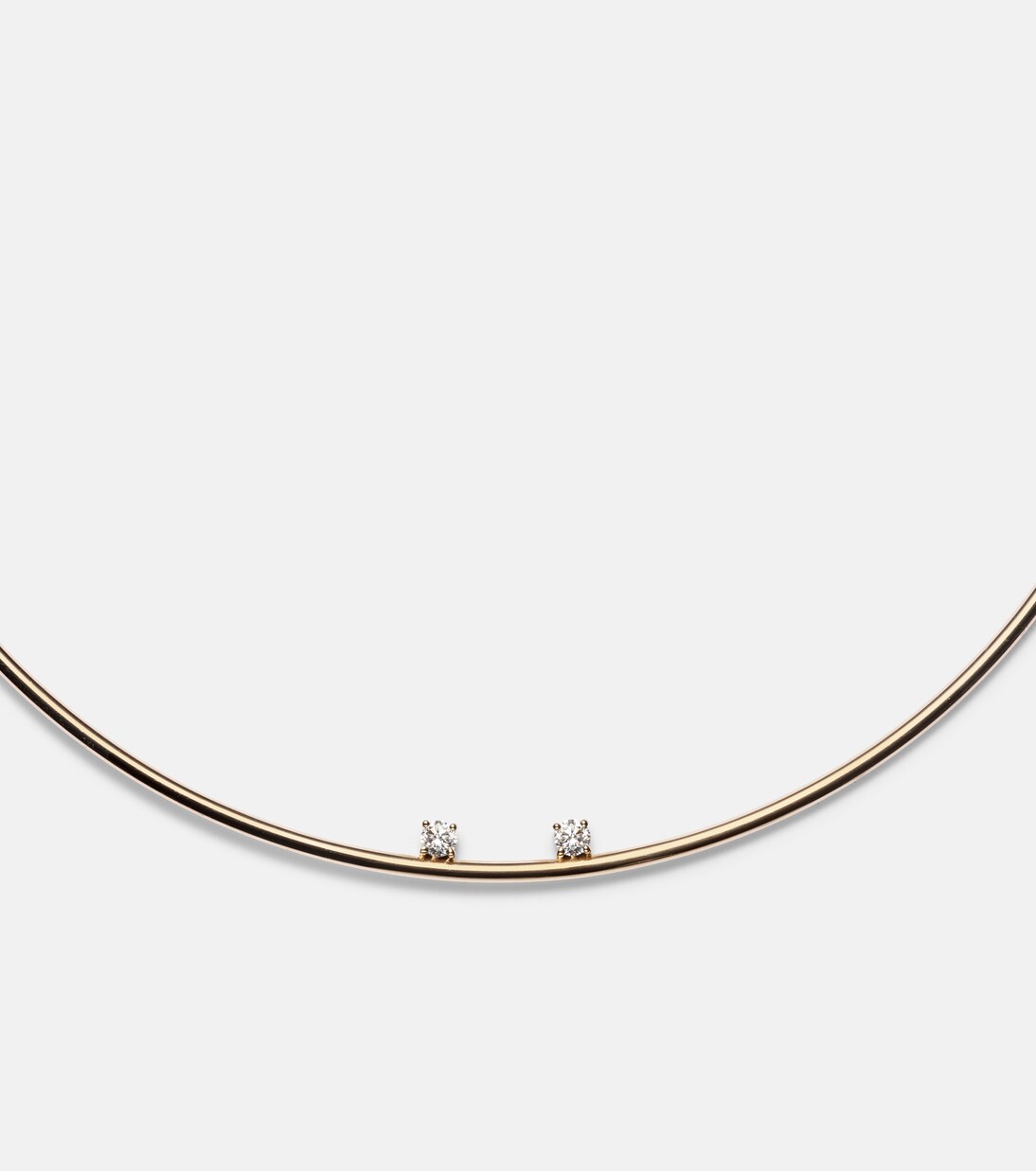 9kt gold choker with diamonds | Yvonne Léon