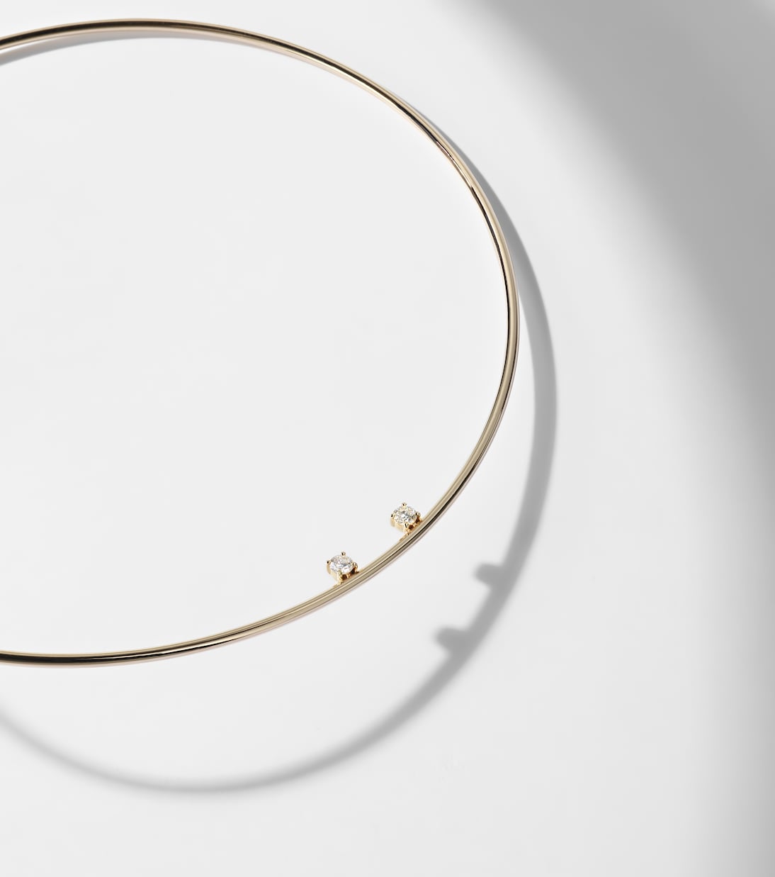 9kt gold choker with diamonds | Yvonne Léon