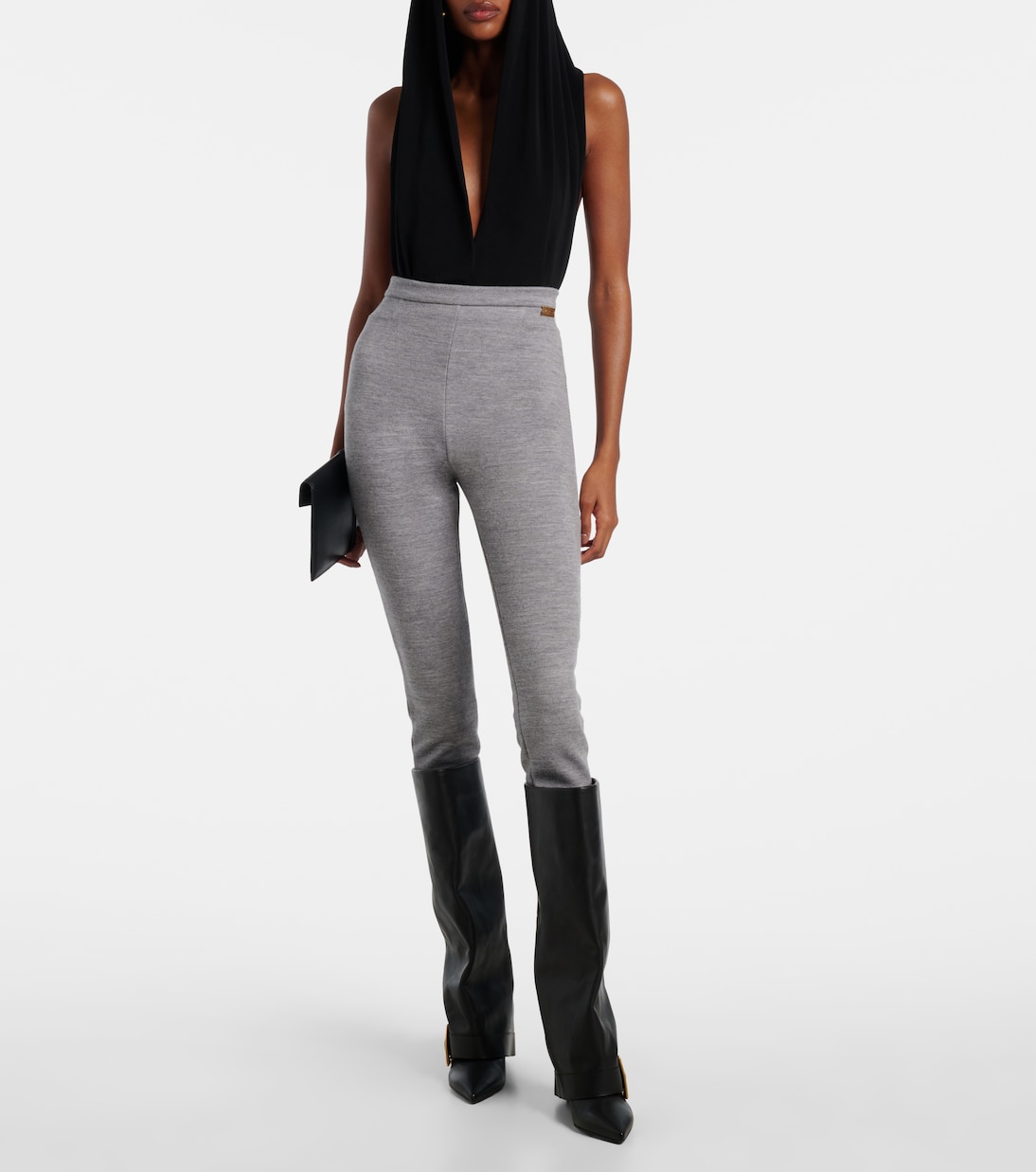 Wool and cotton-blend leggings | Balmain