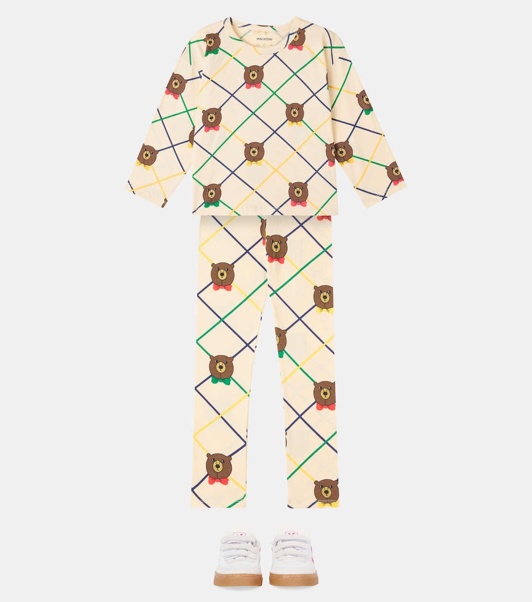 Printed cotton-blend jersey leggings | Mini Rodini