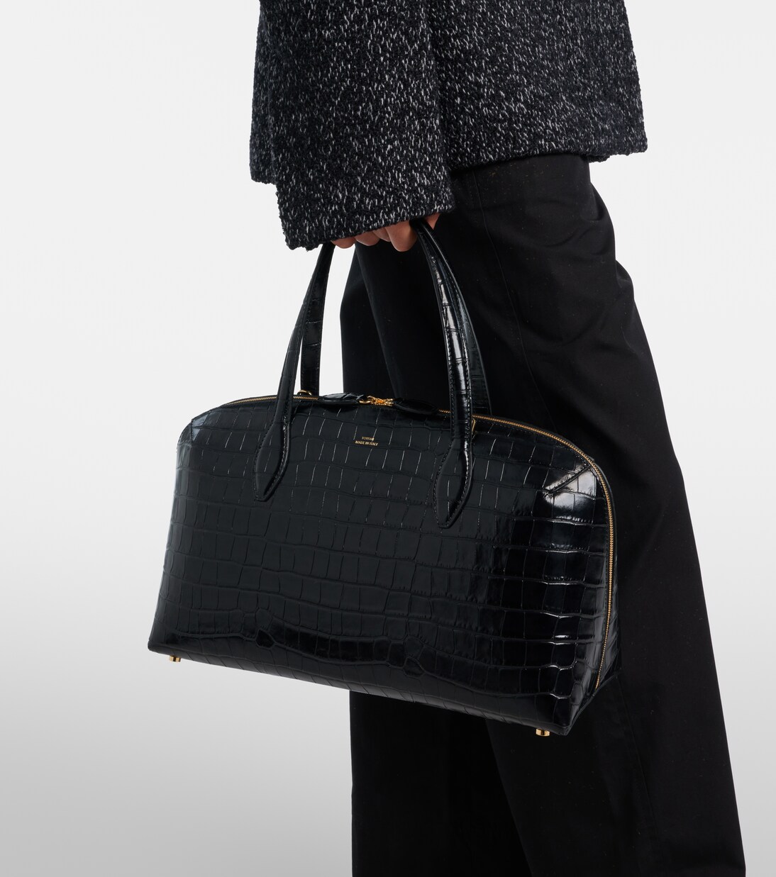 Lounge Medium croc-effect leather tote bag | Toteme