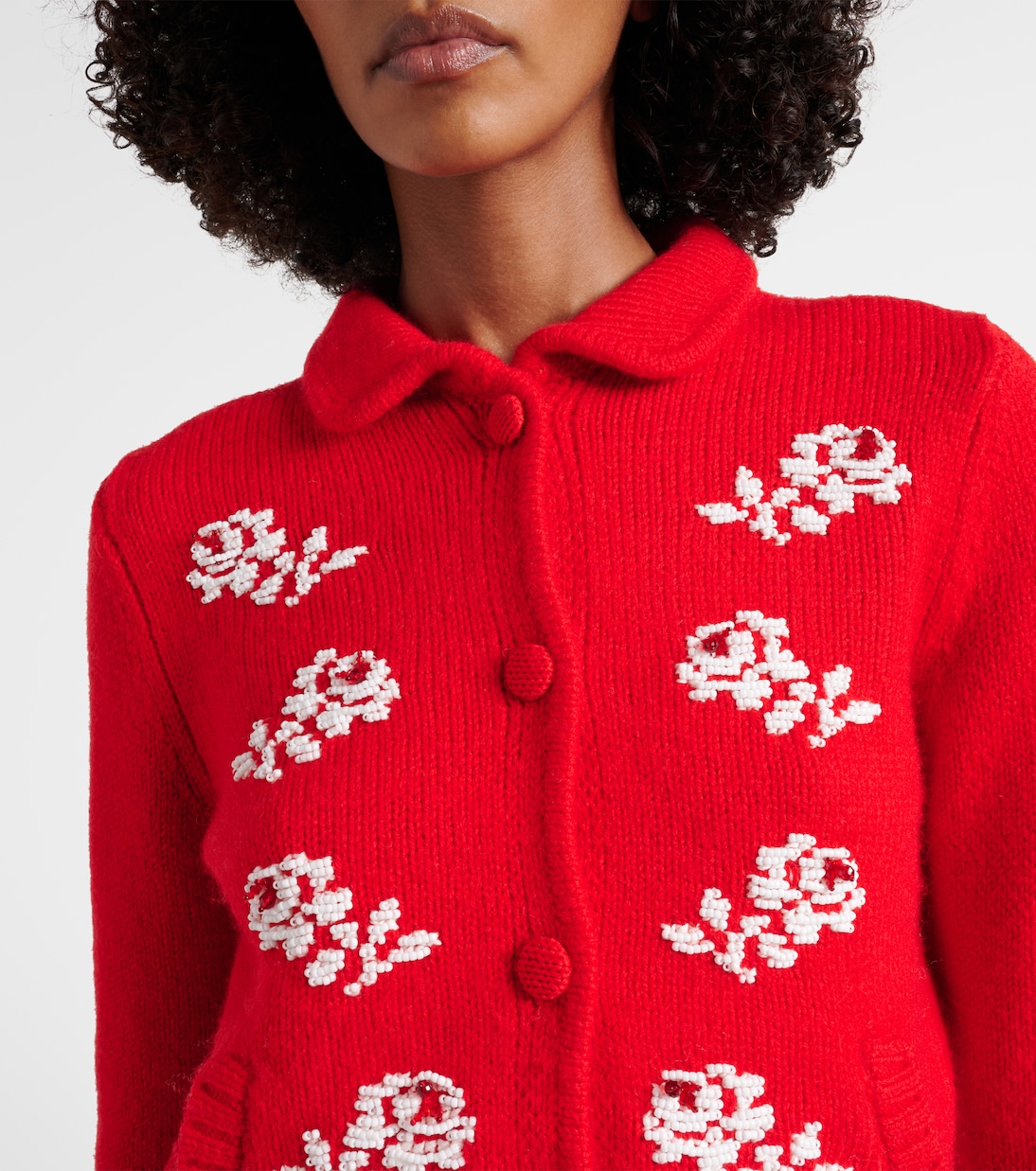 Verzierter Cardigan aus Wolle | Shushu/Tong